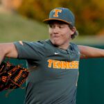 Tennessee starter Liam Doyle pitches.