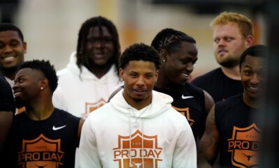 Matthew Golden shown at Texas Pro Day.