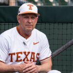 Texas coach Jim Schlossnagle watches his team.