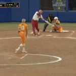 Oklahoma's Ella Parker hits a walkoff home run against Tennessee.