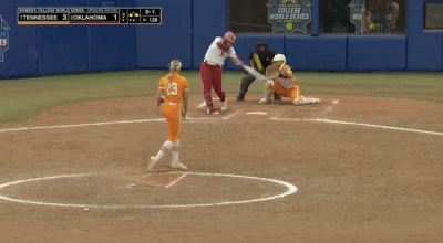Oklahoma's Ella Parker hits a walkoff home run against Tennessee.