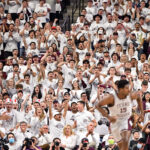 Texas A&M basketball fans during a game in 2022.