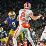Notre Dame and Clemson in action.