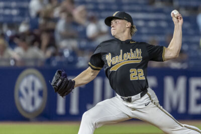 Vanderbilt pitcher JD Thompson during the SEC Tournament.