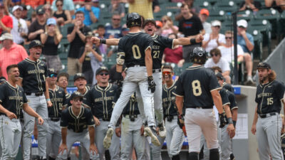 Wake Forest baseball celebrates.