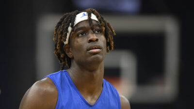 Denzel Aberdeen at the NCAA Tournament.