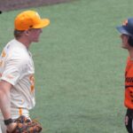 Tennessee star Liam Doyle jaws with Auburn.