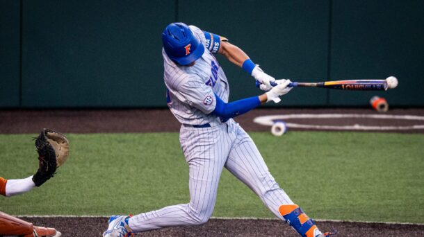 Florida bats vs. Texas.