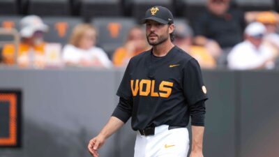 Tennessee coach Tony Vitello during a game.