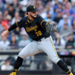 Pirates ace Paul Skenes pitches.