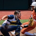 Texas softball in action.