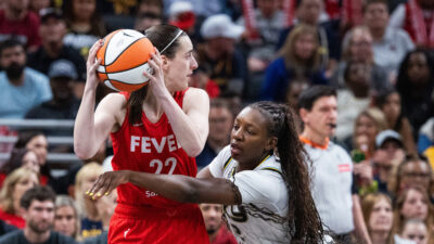 Caitlin Clark in action.
