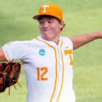 Tennessee ace Liam Doyle pitches.