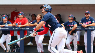 Ole Miss catcher Austin Fawley.