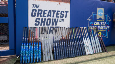 Softball bats.