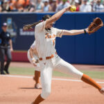 Teagan Kavan pitches for Texas.
