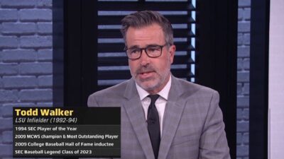 Todd Walker shown on SEC Network.