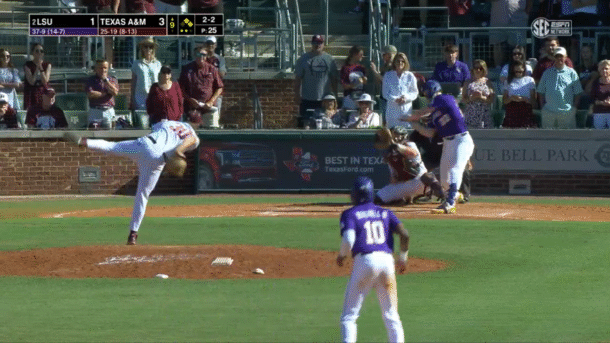 Texas A&M takes Game 1 of doubleheader over LSU behind impressive outing from Ryan Prager