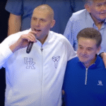 Mark Pope and Rick Pitino at Big Blue Madness.