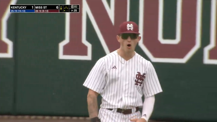 Mississippi State CF Michael O’Brien steals HR in epic fashion vs. Kentucky