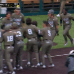 Vanderbilt players celebrate.