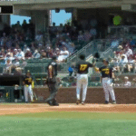 Mizzou baseball players celebrate.