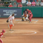 Alabama softball in action.