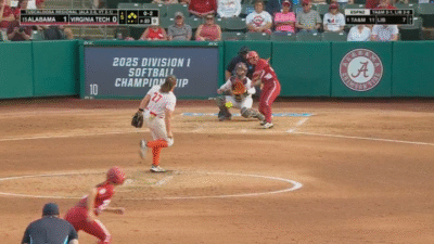 Alabama softball in action.
