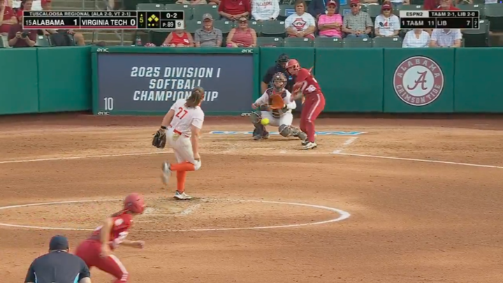 Alabama softball outlasts Virginia Tech to reach Super Regionals in 3rd straight season