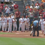 Alabama celebrates a home run.