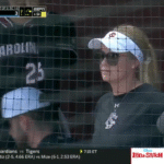 South Carolina softball after a defeat.