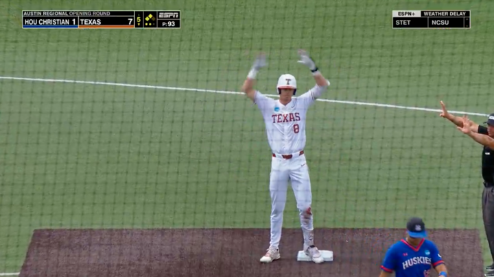 Texas rides 5-run inning to NCAA Tournament win over Houston Christian