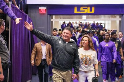 Ed Orgeron and Kelly Orgeron.