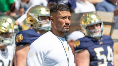 Notre Dame head coach Marcus Freeman.