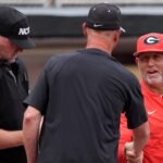 Georgia baseball coach Wes Johnson before a game.