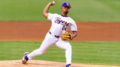 LSU pitcher Anthony Eyanson.