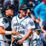 Coastal Carolina players celebrate.