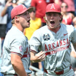 Gage Wood shown after Arkansas-Murray State game.