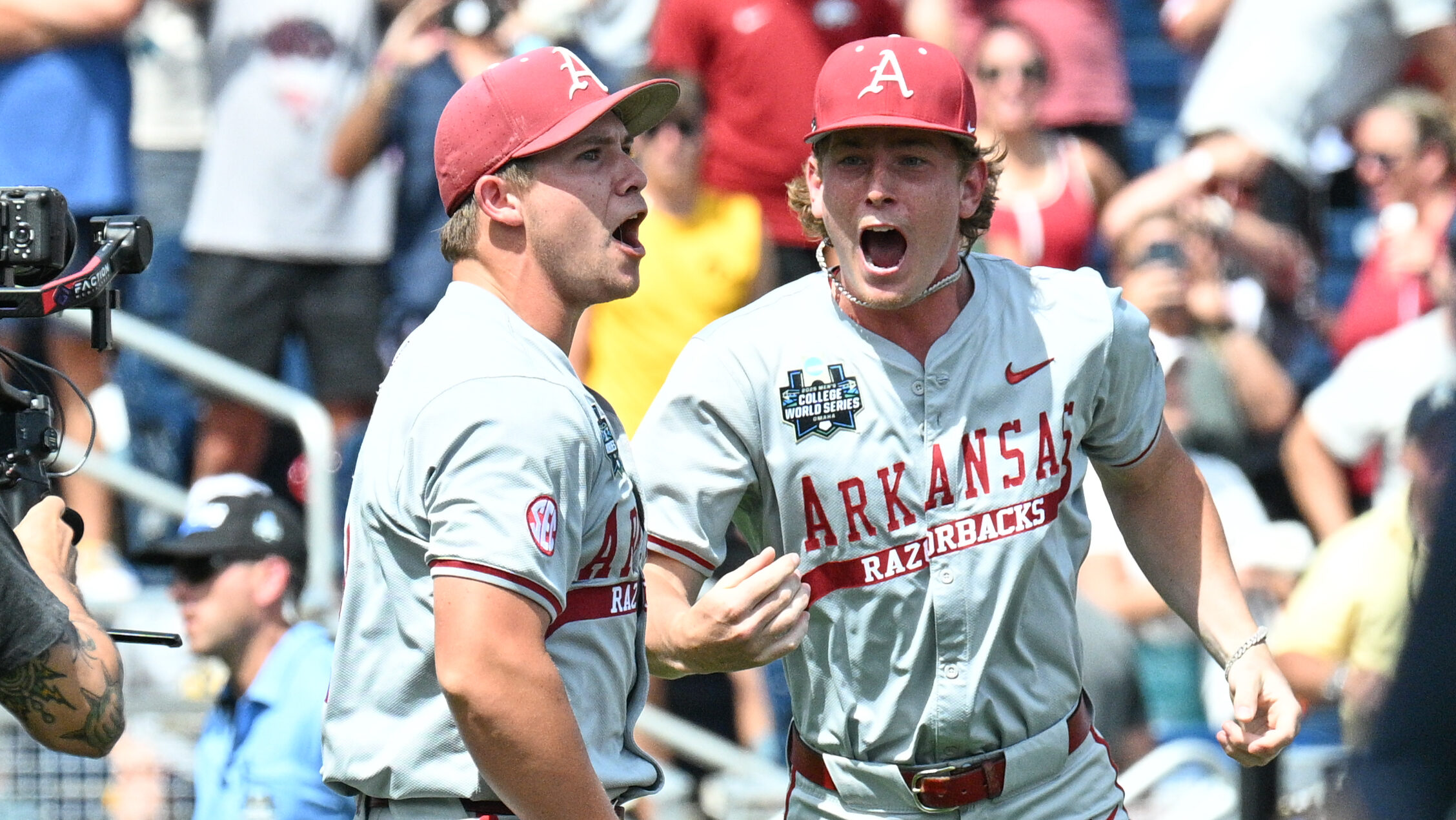 Gage Wood shares message to Arkansas fans after historic College World Series performance