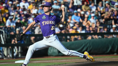Kade Anderson led LSU to a Game 1 win on Saturday night in Omaha.
