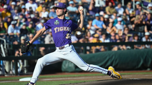 Kade Anderson led LSU to a Game 1 win on Saturday night in Omaha.