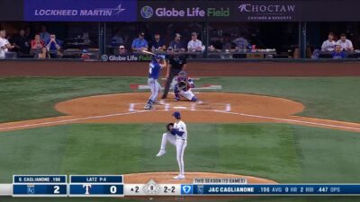 Screenshot of Jac Caglianone home run.