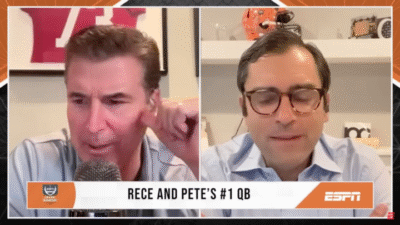 Rece Davis and Pete Thamel debate.