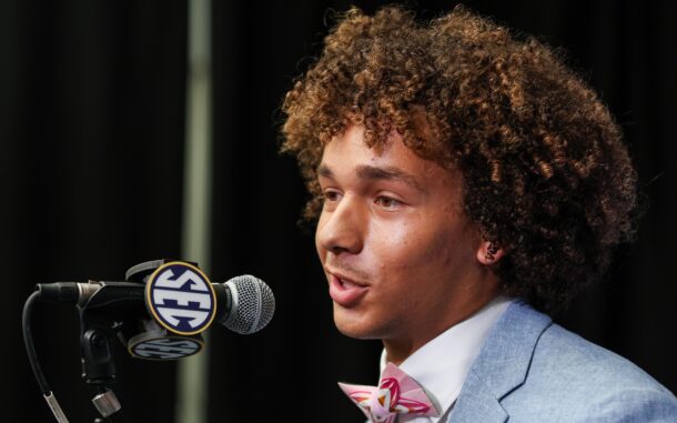 Cayden Lee was 1 of just 3 WRs at SEC Media Days.