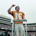 Peyton Manning celebrates a Tennessee victory.