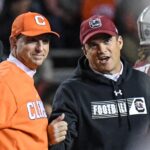 Clemson head coach Dabo Swinney and South Carolina head coach Shane Beamer.
