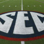 SEC on-field logo.