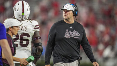 Mississippi State head coach Jeff Lebby.
