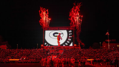 A general shot of Georgia's Sanford Stadium.