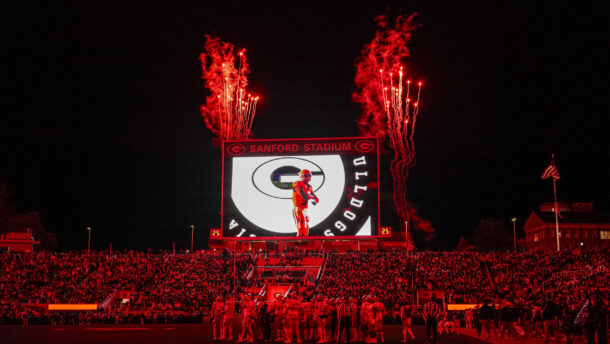 A general shot of Georgia's Sanford Stadium.